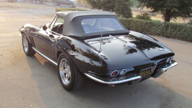1966 Black Chevrolet Corvette Convertible