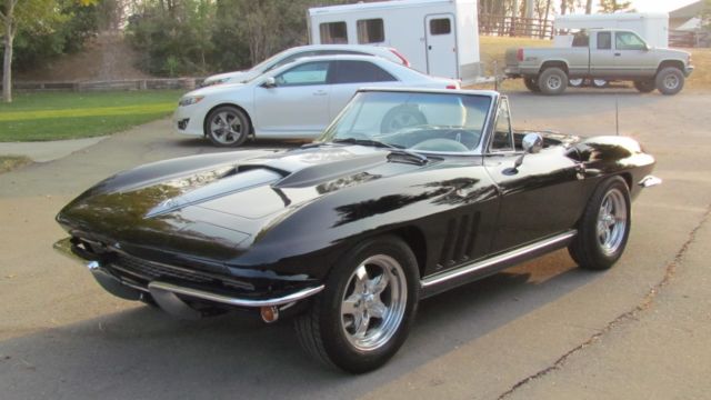 1966 Black Chevrolet Corvette Convertible
