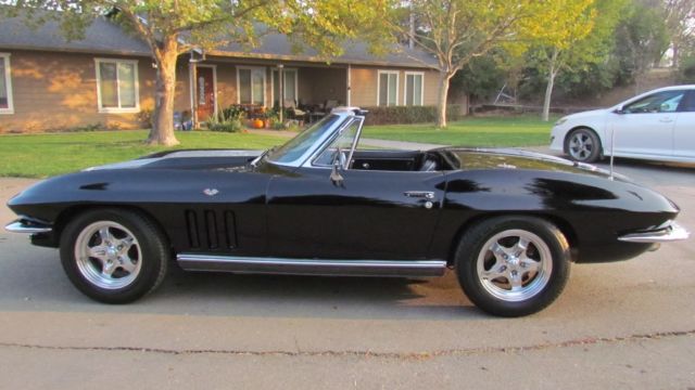 1966 Black Chevrolet Corvette Convertible