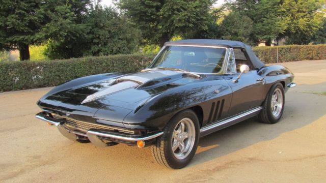 1966 Black Chevrolet Corvette Convertible