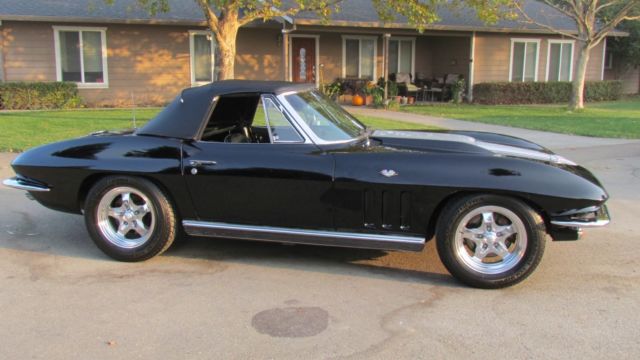 1966 Black Chevrolet Corvette Convertible