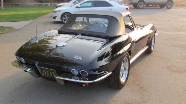 1966 Black Chevrolet Corvette Convertible