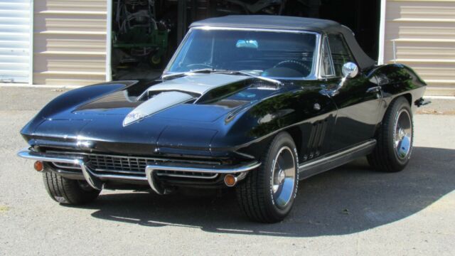 1966 Black Chevrolet Corvette Convertible