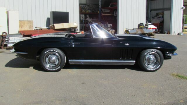 1966 Black Chevrolet Corvette Convertible