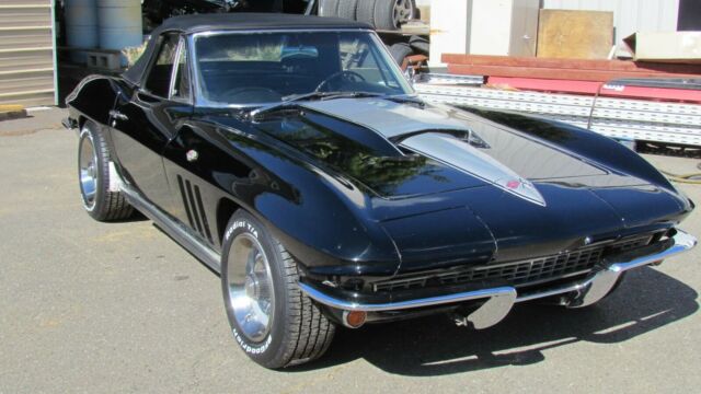 1966 Black Chevrolet Corvette Convertible