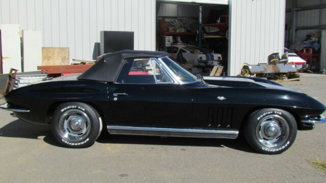 1966 Black Chevrolet Corvette Convertible
