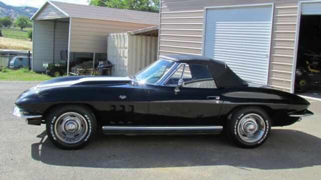 1966 Black Chevrolet Corvette Convertible