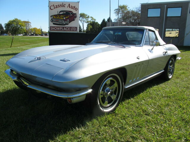 1966 Silver Chevrolet Corvette Convertible