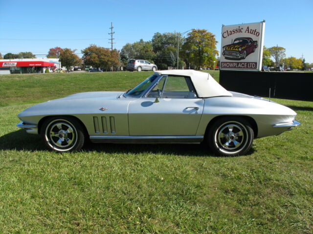 1966 Silver Chevrolet Corvette Convertible