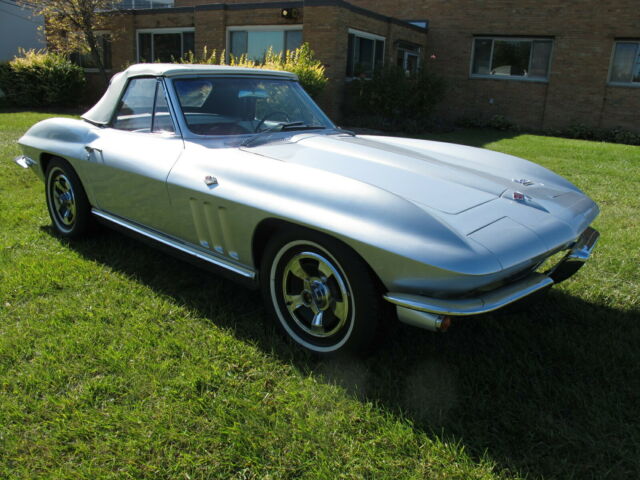 1966 Silver Chevrolet Corvette Convertible