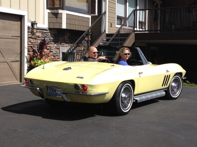 1966 Sunfire Yellow Chevrolet Corvette Convertible