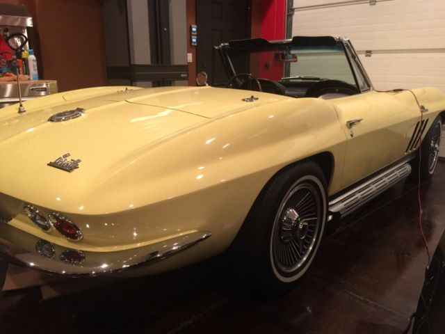 1966 Sunfire Yellow Chevrolet Corvette Convertible