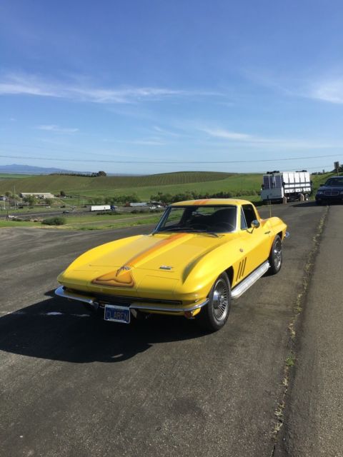 1966 Yellow Chevrolet Corvette Coupe
