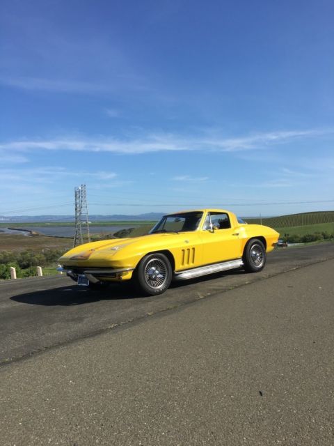 1966 Yellow Chevrolet Corvette Coupe