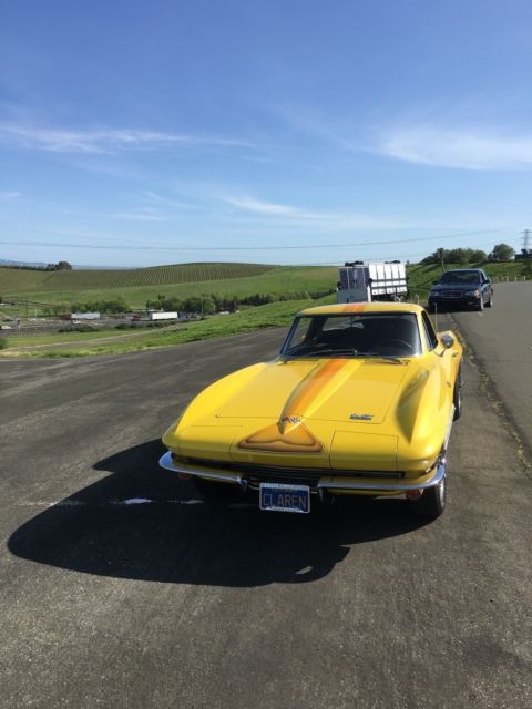 1966 Yellow Chevrolet Corvette Coupe