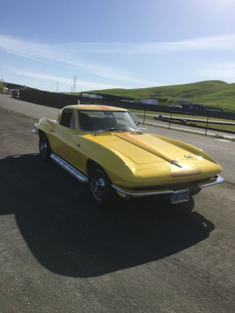 1966 Yellow Chevrolet Corvette Coupe