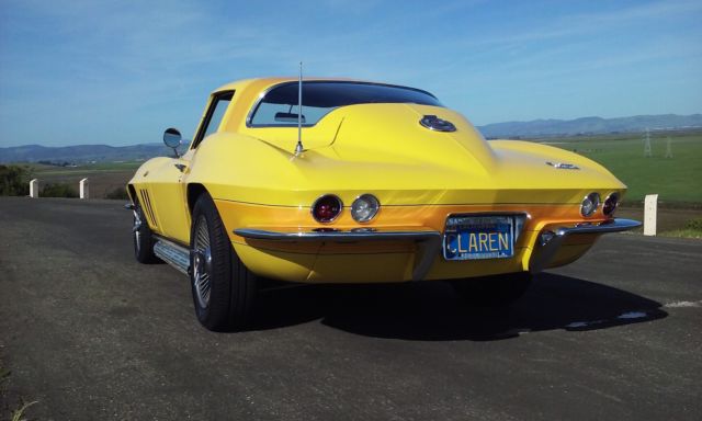 1966 Yellow Chevrolet Corvette Coupe