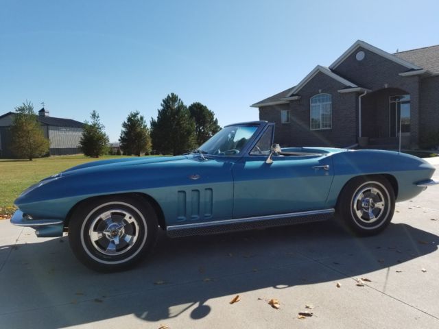 1966 Blue Chevrolet Corvette Convertible