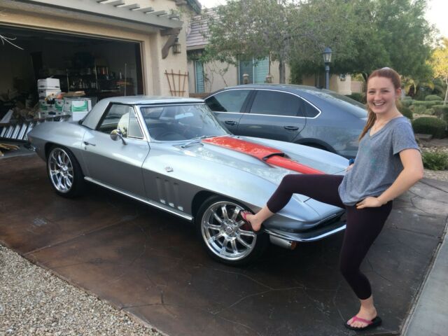 1966 Silver, Red and black Chevrolet Corvette Convertible