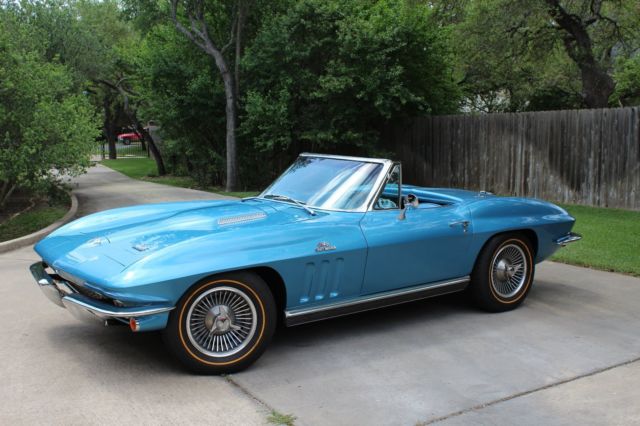 1966 Nassau Blue Chevrolet Corvette Convertible