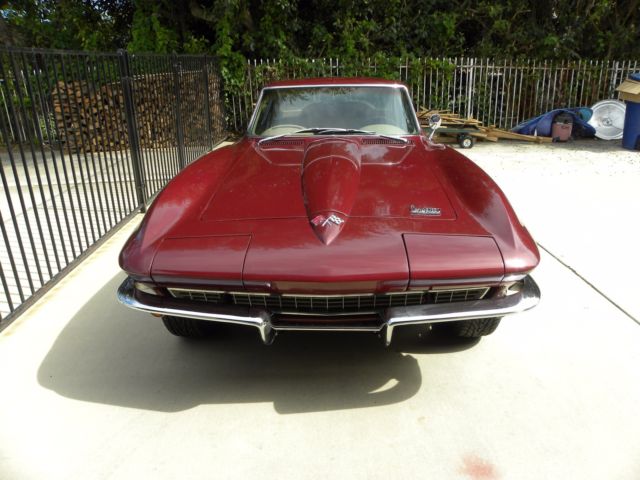 1966 Burgundy Chevrolet Corvette Coupe