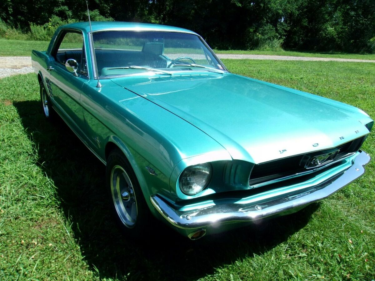 1966 turquoise Ford Mustang