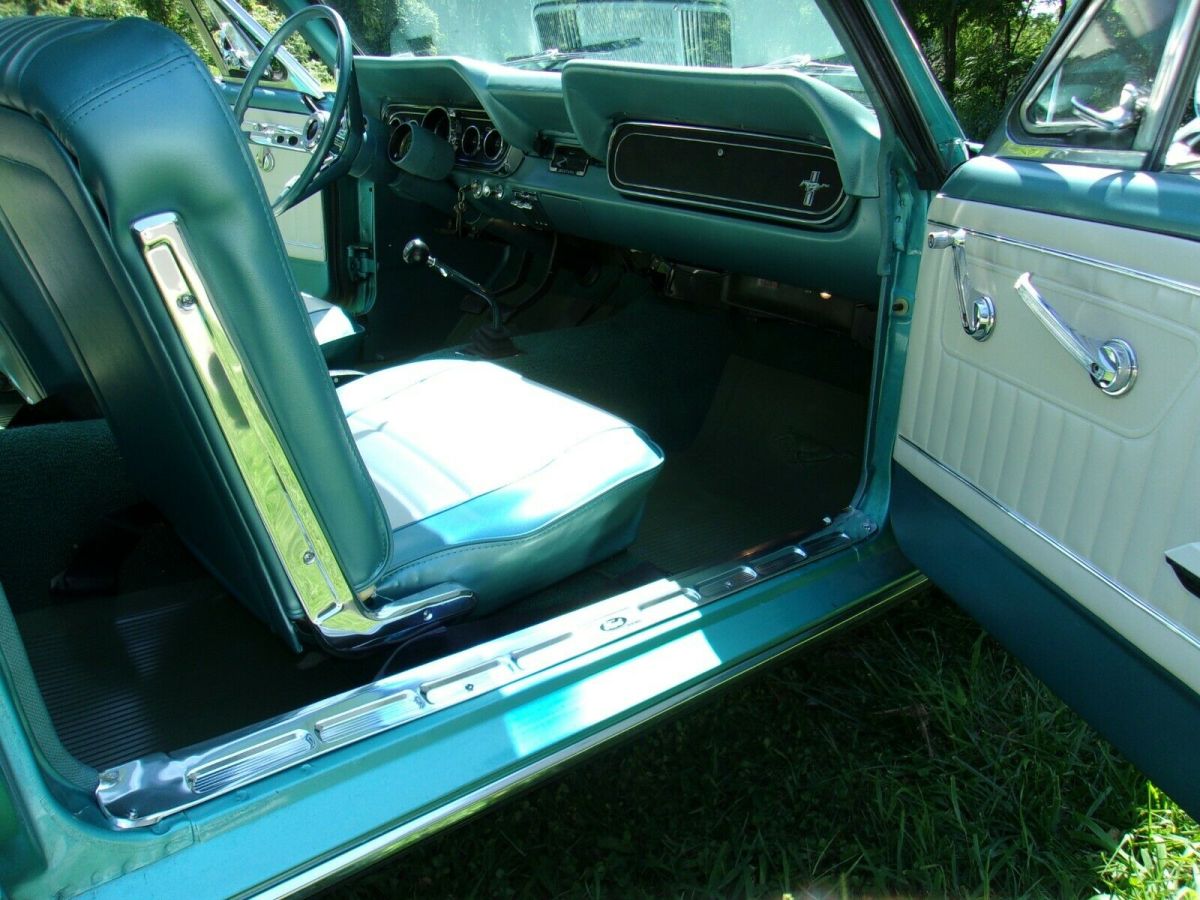 1966 turquoise Ford Mustang