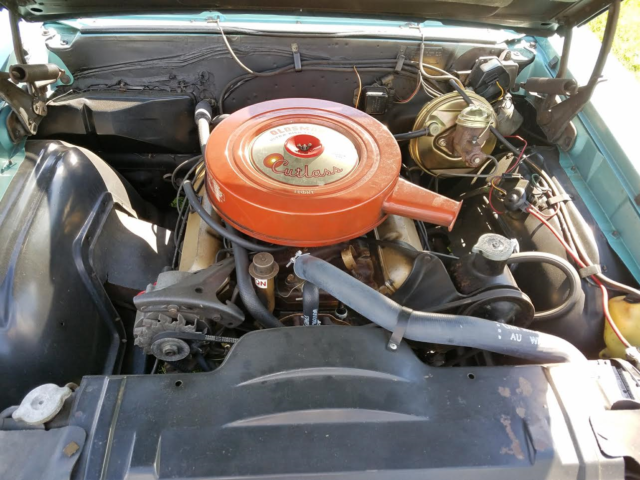 1966 Blue Oldsmobile Cutlass Convertible