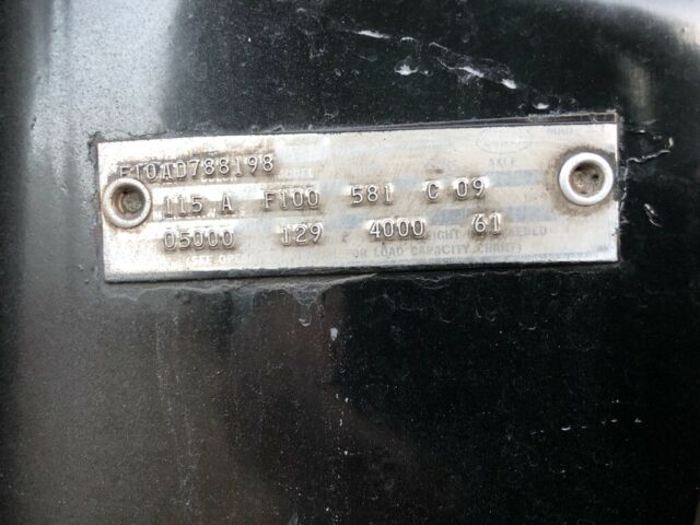 1966 Black Ford F-100 Cab & Chassis