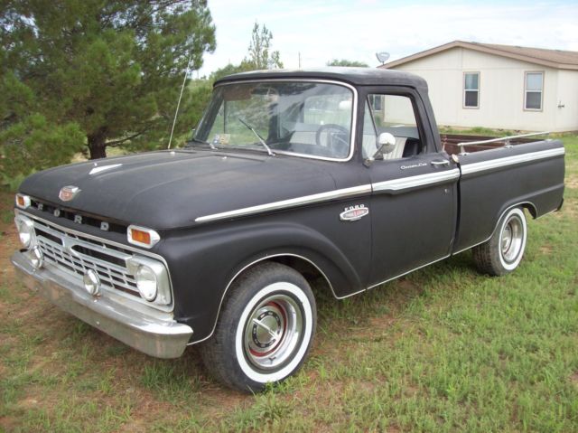1966 Black Ford F-100 PICKUP