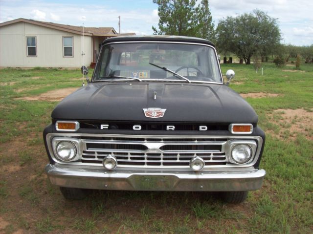 1966 Black Ford F-100 PICKUP