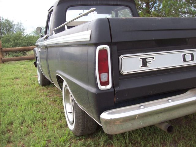 1966 Black Ford F-100 PICKUP