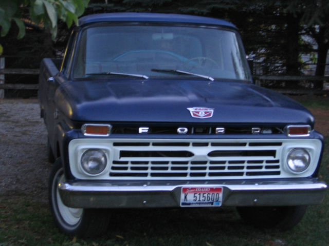 1966 Blue Ford F-100 Standard Cab Pickup