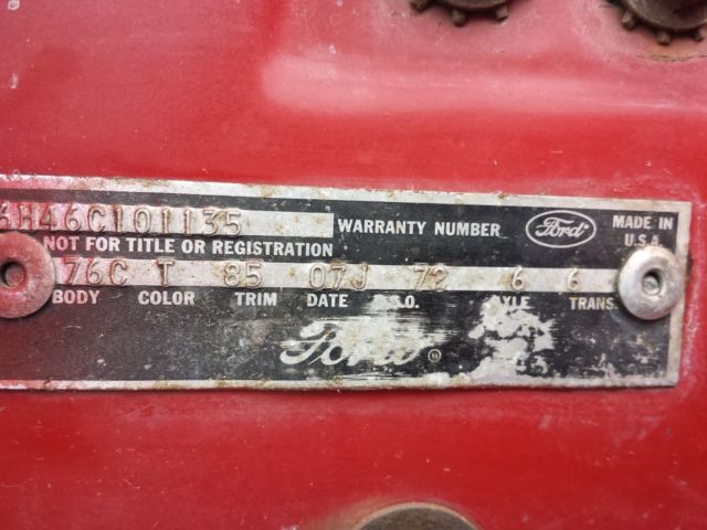 1966 Red Ford Fairlane Convertible