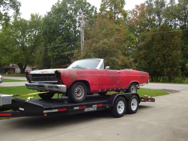 1966 Red Ford Fairlane Convertible