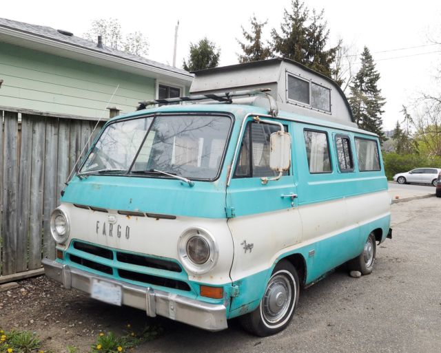 1966 Teal Dodge Fargo Van Camper