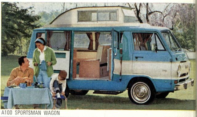 1966 Teal Dodge Fargo Van Camper