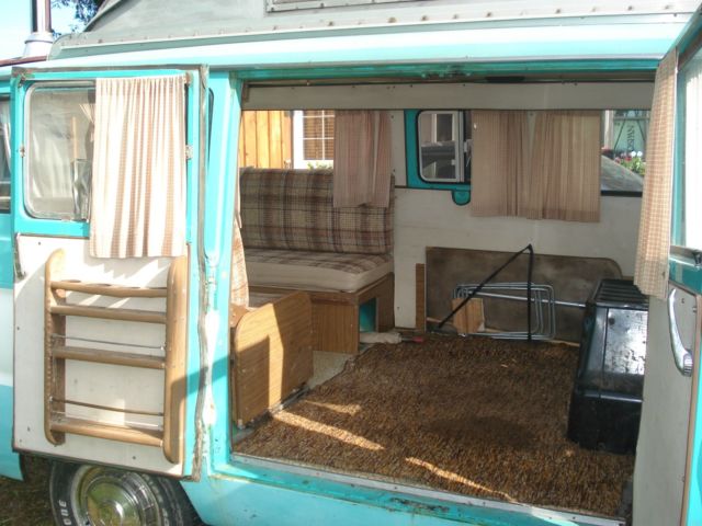 1966 Teal Dodge Fargo Van Camper