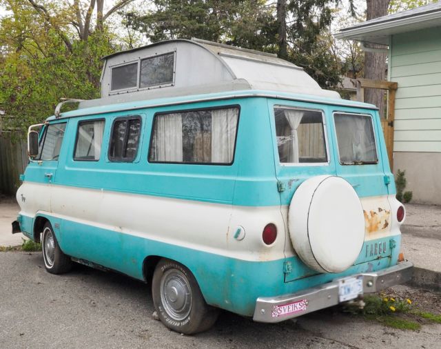 1966 Teal Dodge Fargo Van Camper
