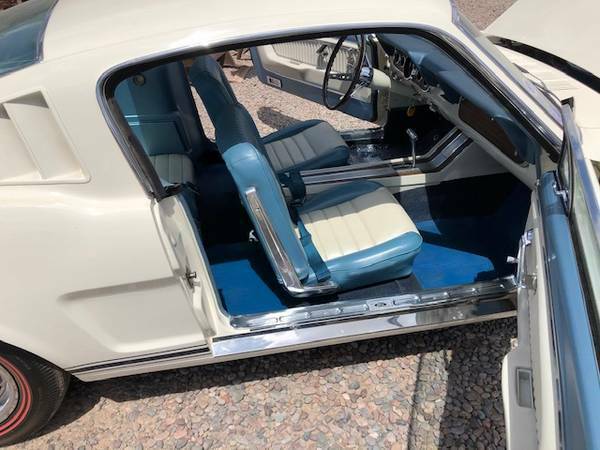 1966 White Ford Mustang Fastback