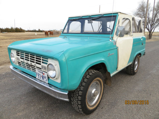 1966 Blue Ford Bronco Convertible