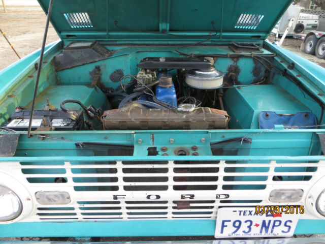 1966 Blue Ford Bronco Convertible