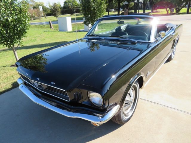 1966 Black Ford Mustang Convertible