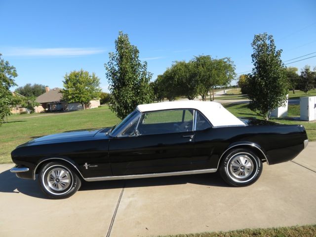 1966 Black Ford Mustang Convertible