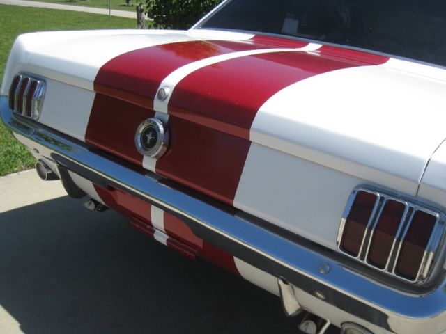 1966 white w/  stripes Ford Mustang Coupe