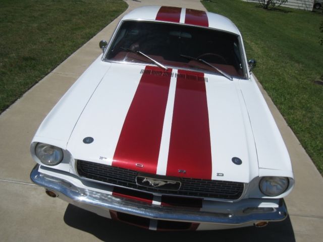 1966 white w/  stripes Ford Mustang Coupe
