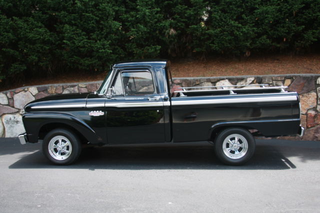 1966 Black Ford F-100 Standard Cab Pickup