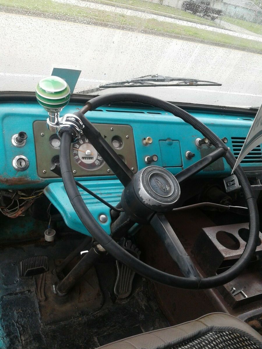 1966 Teal Ford E-Series Van Extended Cargo Van