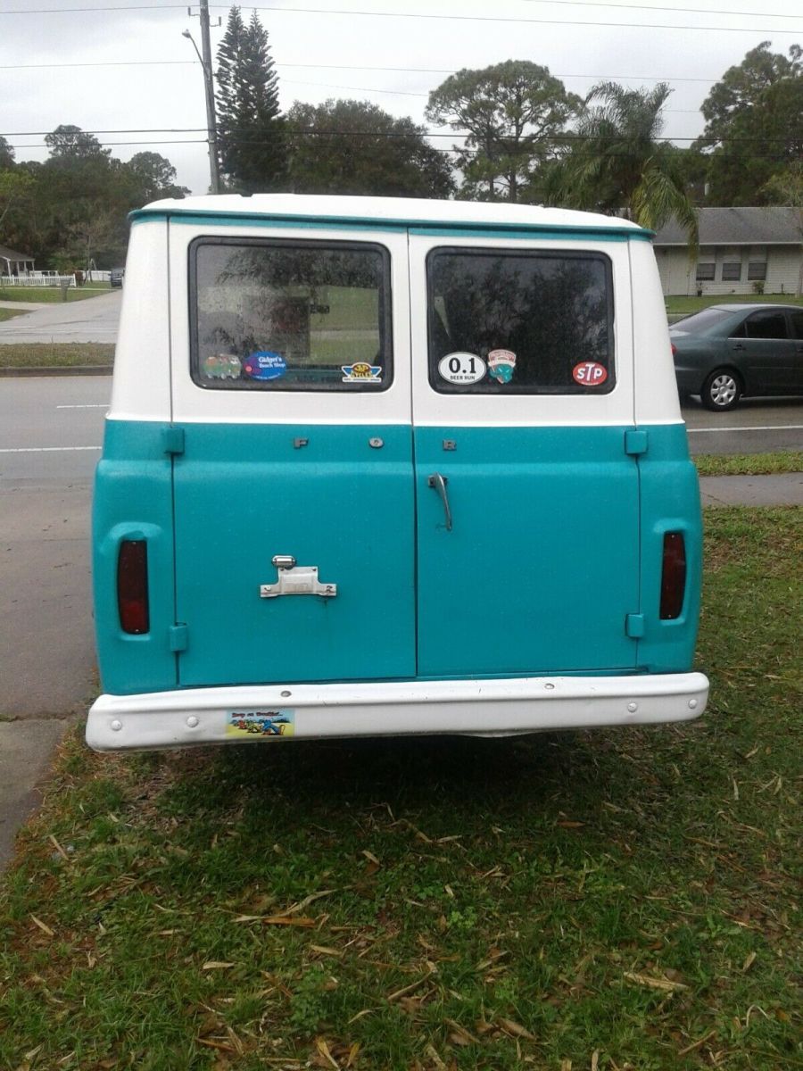 1966 Teal Ford E-Series Van Extended Cargo Van