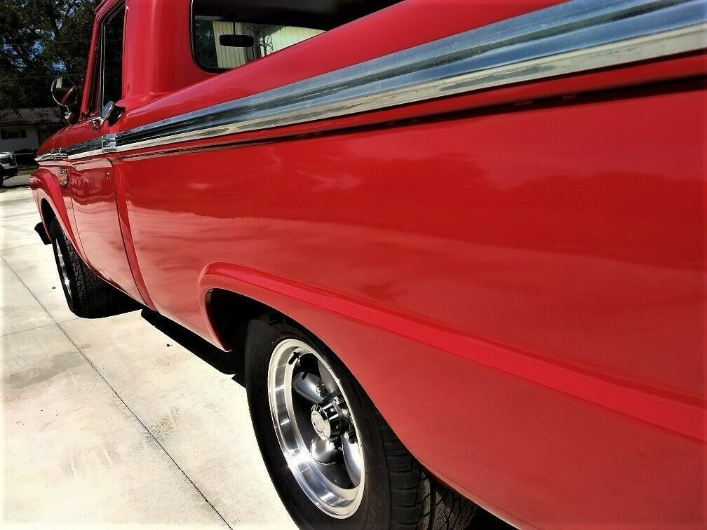 1966 Red Ford F-100 Standard Cab Pickup